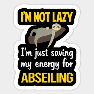 Funny Lazy Abseiling Abseil Sticker